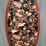 Large beveled oval mirror