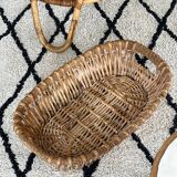 Large rattan and rope basket