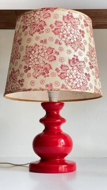 LAMPE Céramique Mûriers ANNEES 70