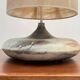 High pair of table lamps in Ceramic and raffia shade - France 1960