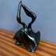 Black ceramic figurine of 2 Pelicans by Miroslav Smutny 1960s