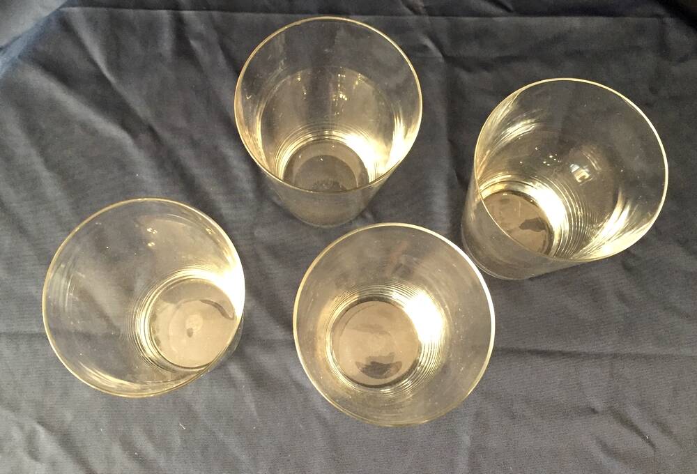 SET OF 4 BACCARAT CRYSTAL FRUIT JUICE WATER GLASSES