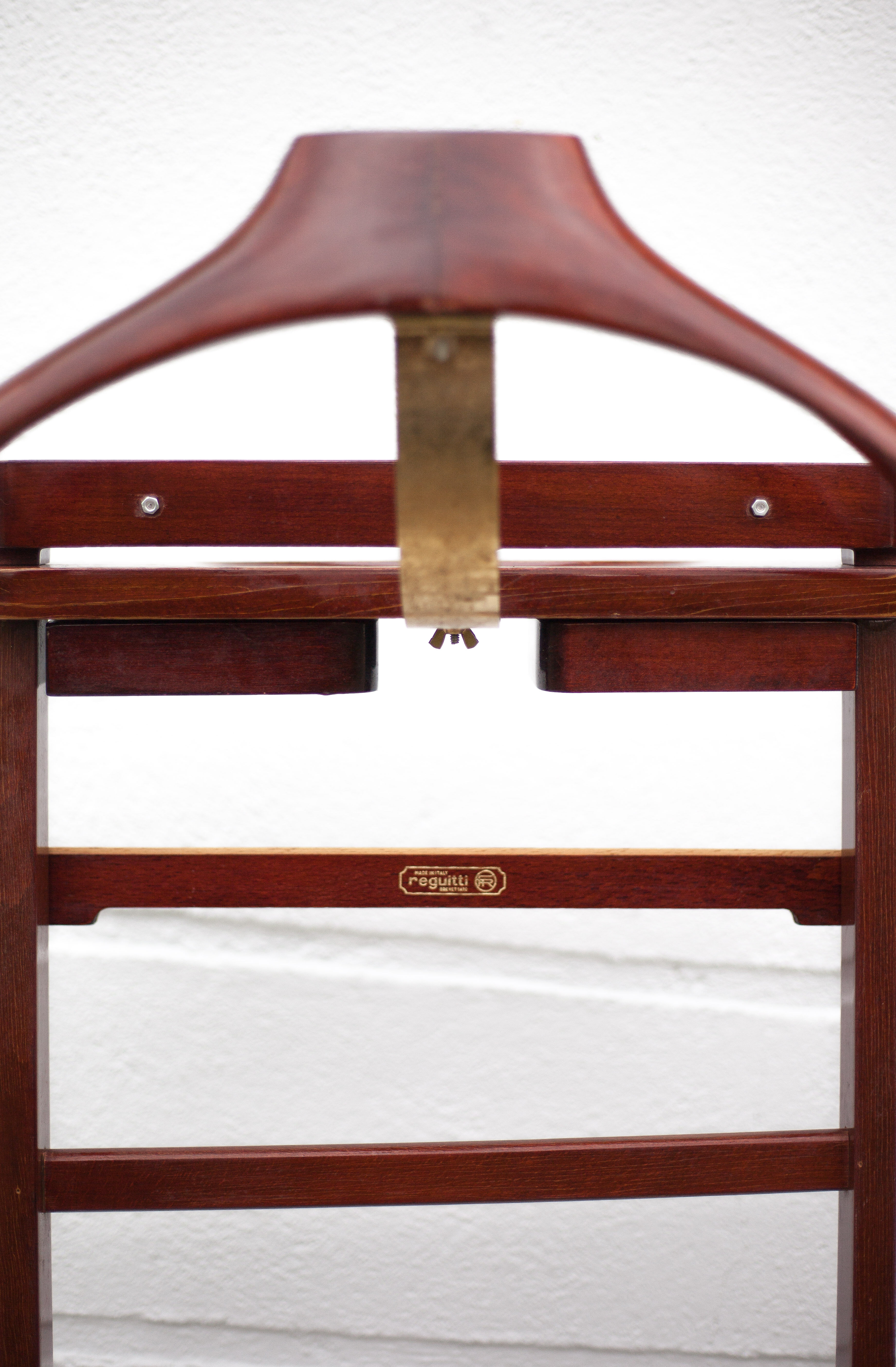 Wood and brass Reguitti valet