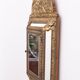 Antique Dutch Brass Ornate Repousse hanging Mirror Hall Cabinet