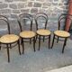 4 curved wood chairs Fischel Nr 14