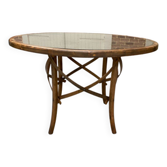 Cane dining table