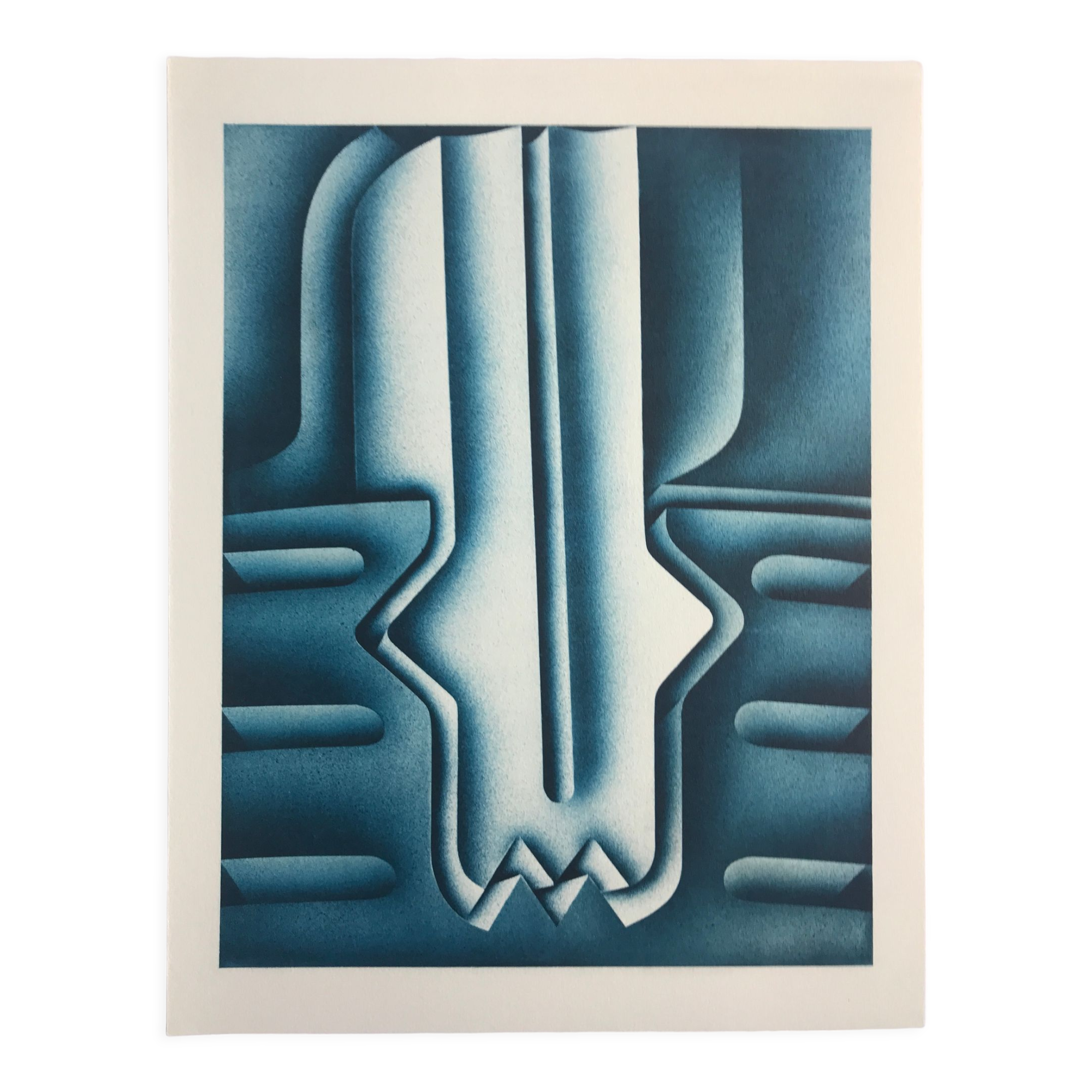 Original lithograph by Jacques Poli, Gazometers, 1978