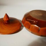 Round wooden box