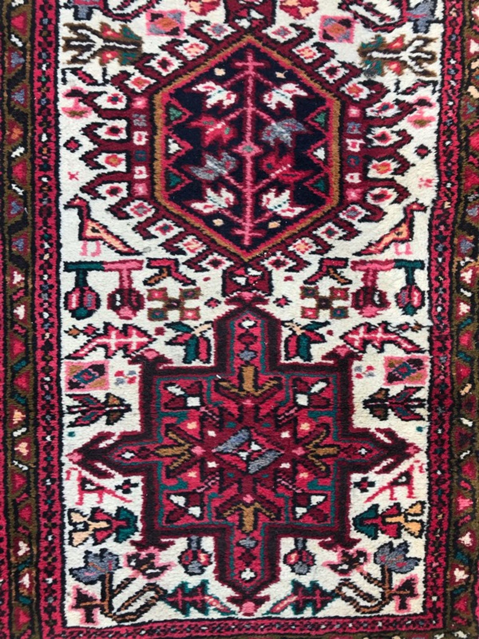 Vintage Persian Heriz done hand 62 corridor carpet x 340 cm