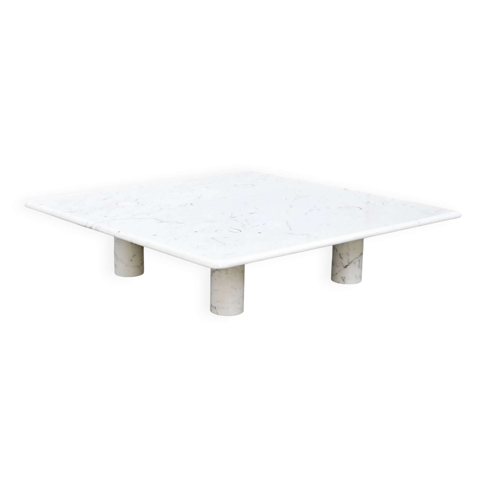 Angelo Mangiarotti for Up&Up Carrara Marble Coffee Table, Italy 1970's