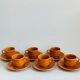 Ensemble de 6 tasses à café et coupelles italiennes Pagnossin Treviso