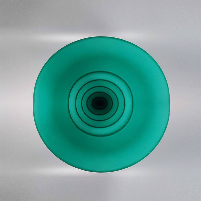 1960s green vase in murano glass by michielotto