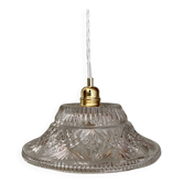 Vintage molded glass lampshade pendant light - tableware collection -