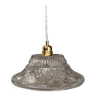 Vintage molded glass lampshade pendant light - tableware collection -