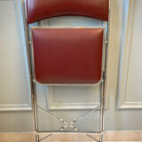 4 vintage folding chairs in chrome