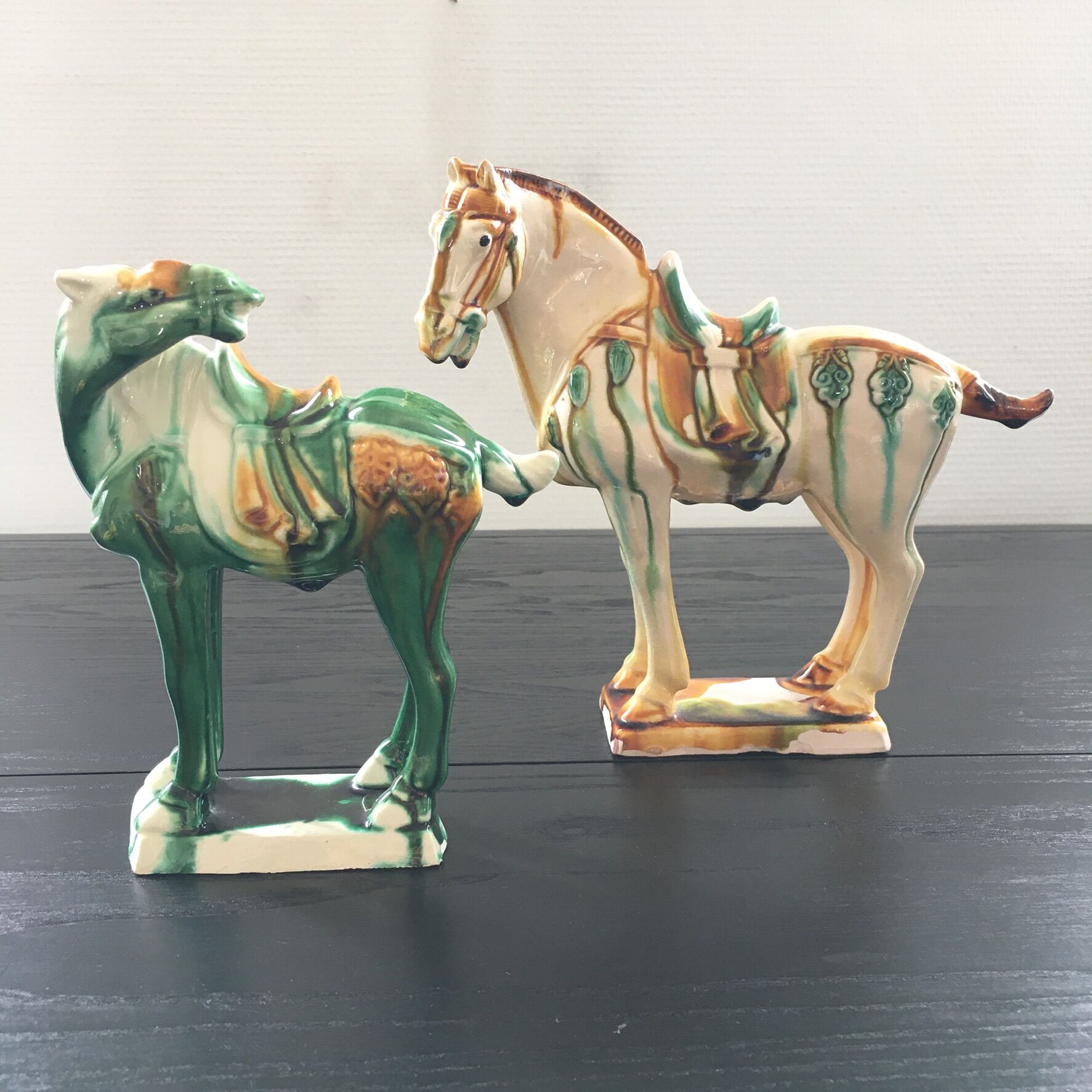 Pair of ceramic horses