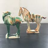 Pair of ceramic horses
