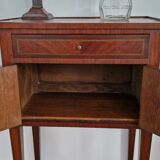 Directory style marquetry side table