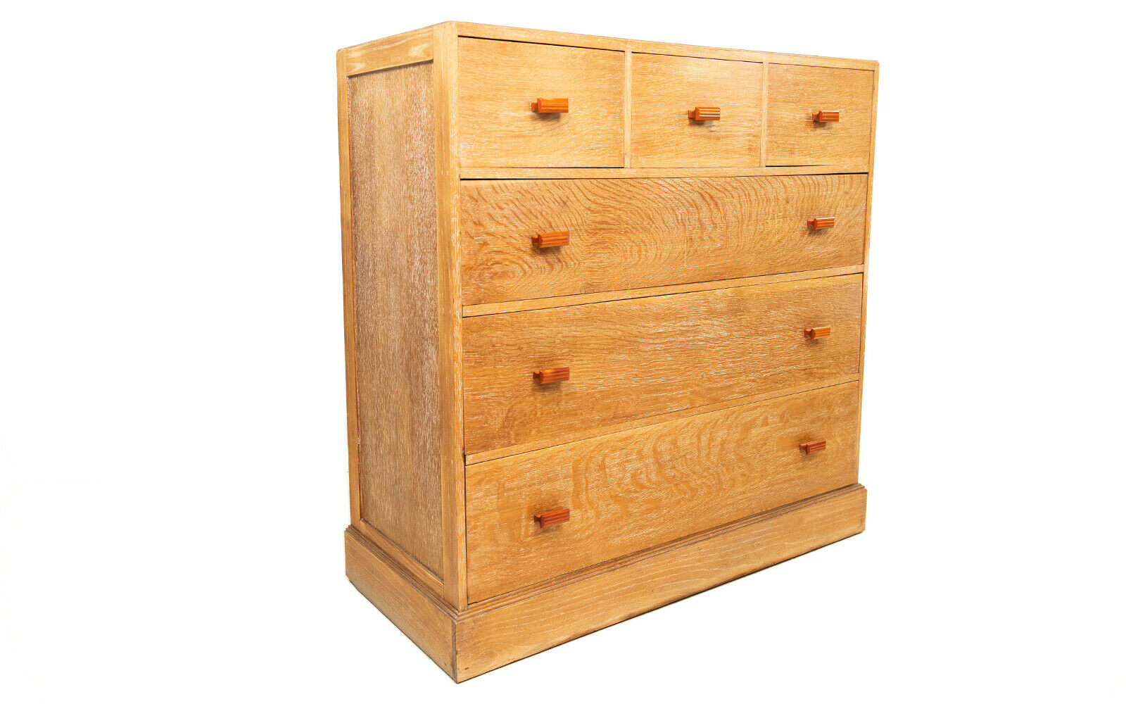 Early 20th Century Limed Oak Heals Style Chest of Drawers