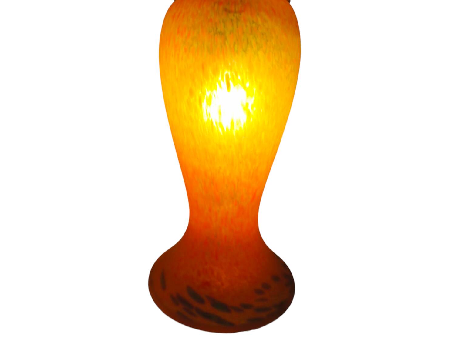 1980s V.A. France Table Lamp - Blown Glass Mushroom Shape