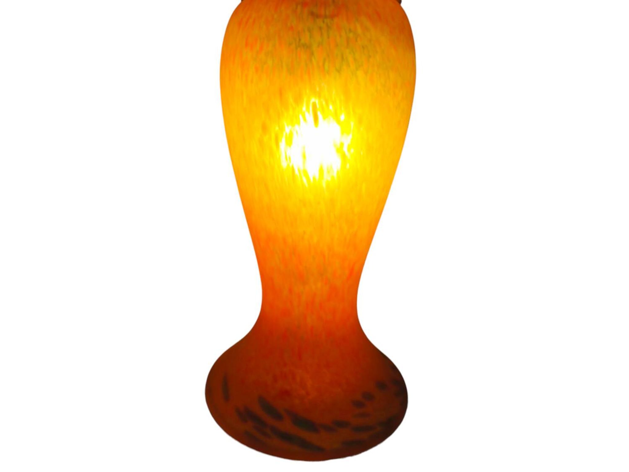 1980s V.A. France Table Lamp - Blown Glass Mushroom Shape