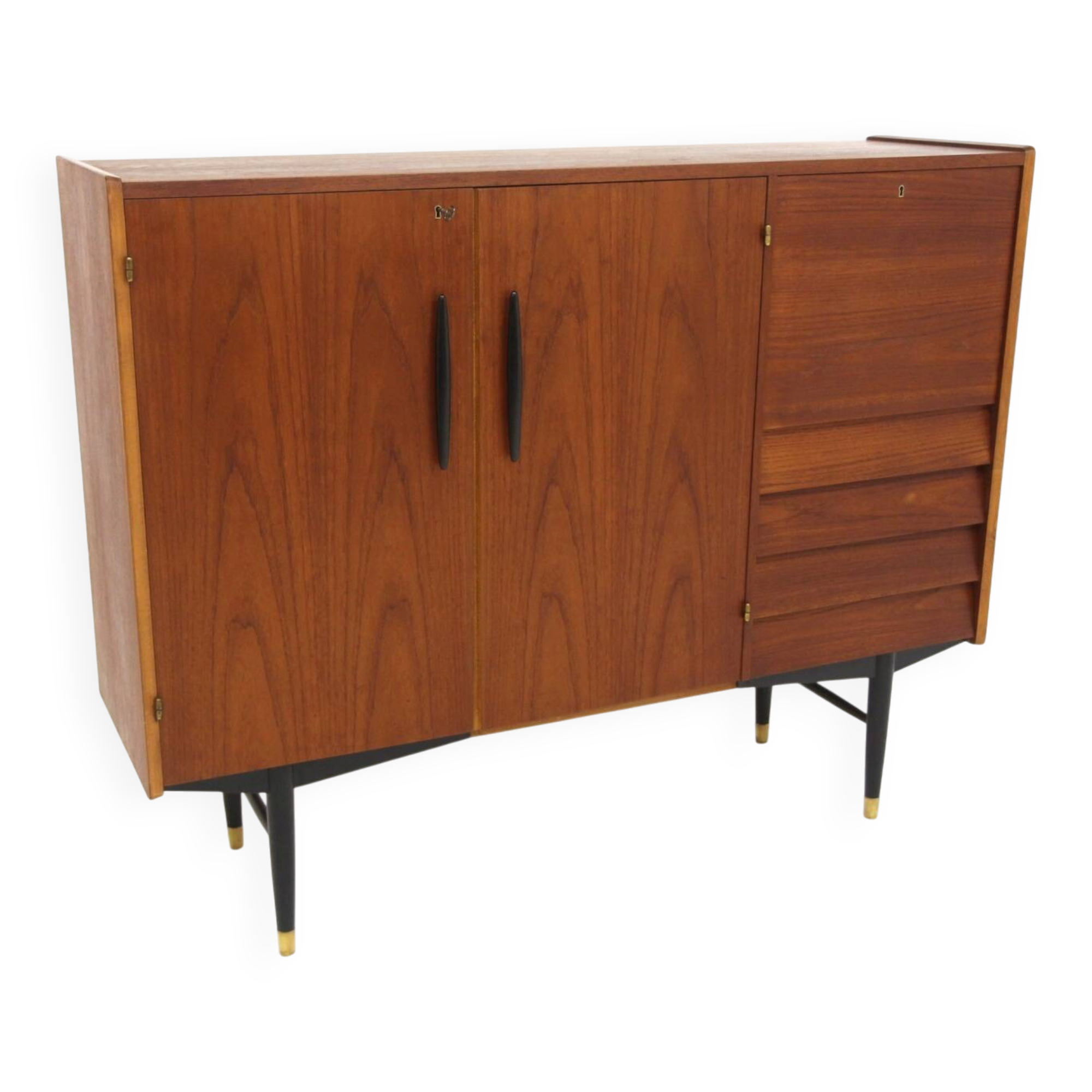 Scandinavian teak enfilade, Hugo Troeds, Bjärnum Sweden, 1960