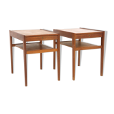 Set of 2 teak bedside tables, Sweden, 1960