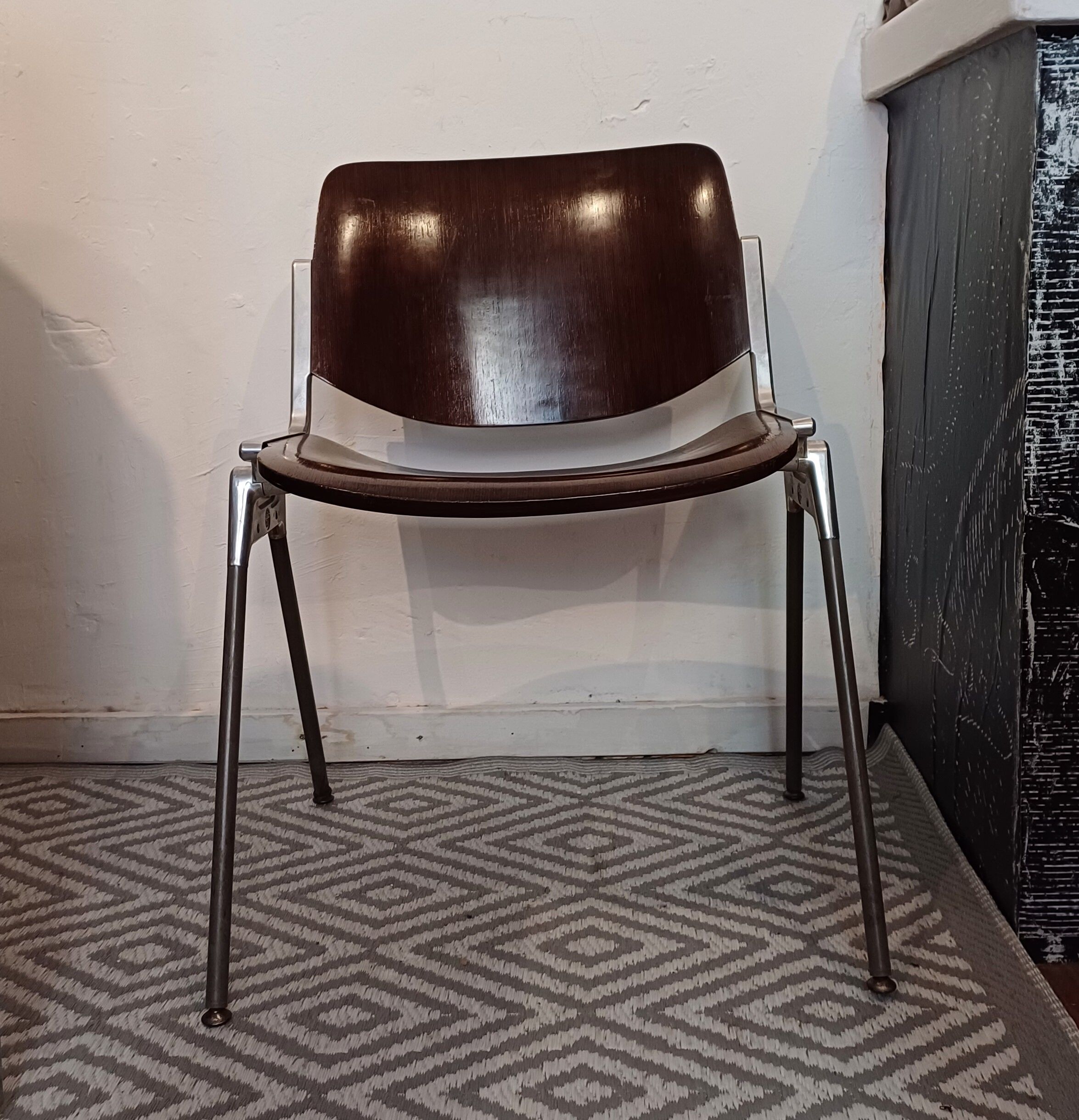 Set of 2 office chairs DSC 106 design Piretti for Castelli, 1965