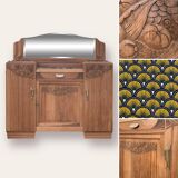 Buffet art déco noyer brut 1920
