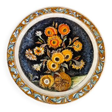 Immense wall plate Elio Schiavon circa 1980