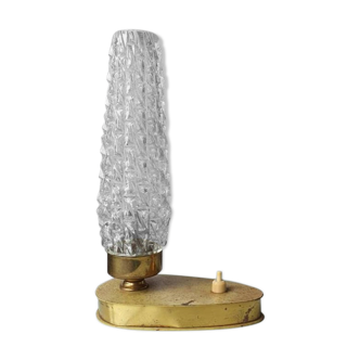 Brass night light with glass lampshade 30s
