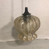 Old glass moulded shape geometric shape years 70 decoration #5