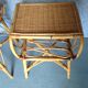 Paire de chevets en rotin vintage