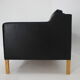 1980s Black Leather 3-Seater Sofa by Stouby, Denmark