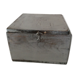 Wooden workshop box painted in vintage