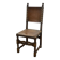 High-backed chair from the early 20th century in oak and leather