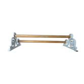 Towel rack in enamelled cast iron pale blue Art Deco 30s 40s