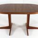 Round 3x extendable dining table 'Hampen' - danish teak mid century modern