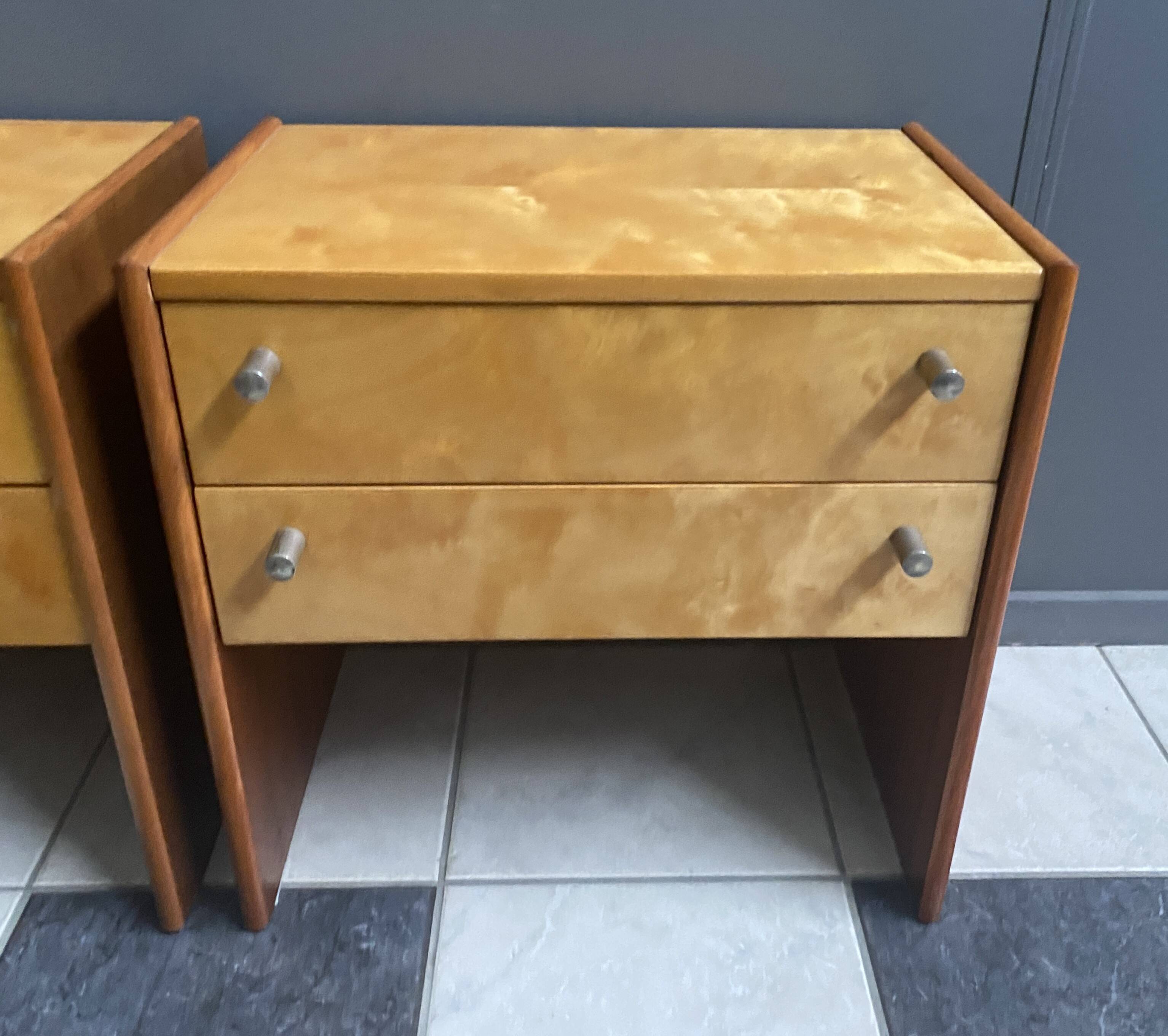 2 Halabala bedside tables, Loznice femina model, 1960