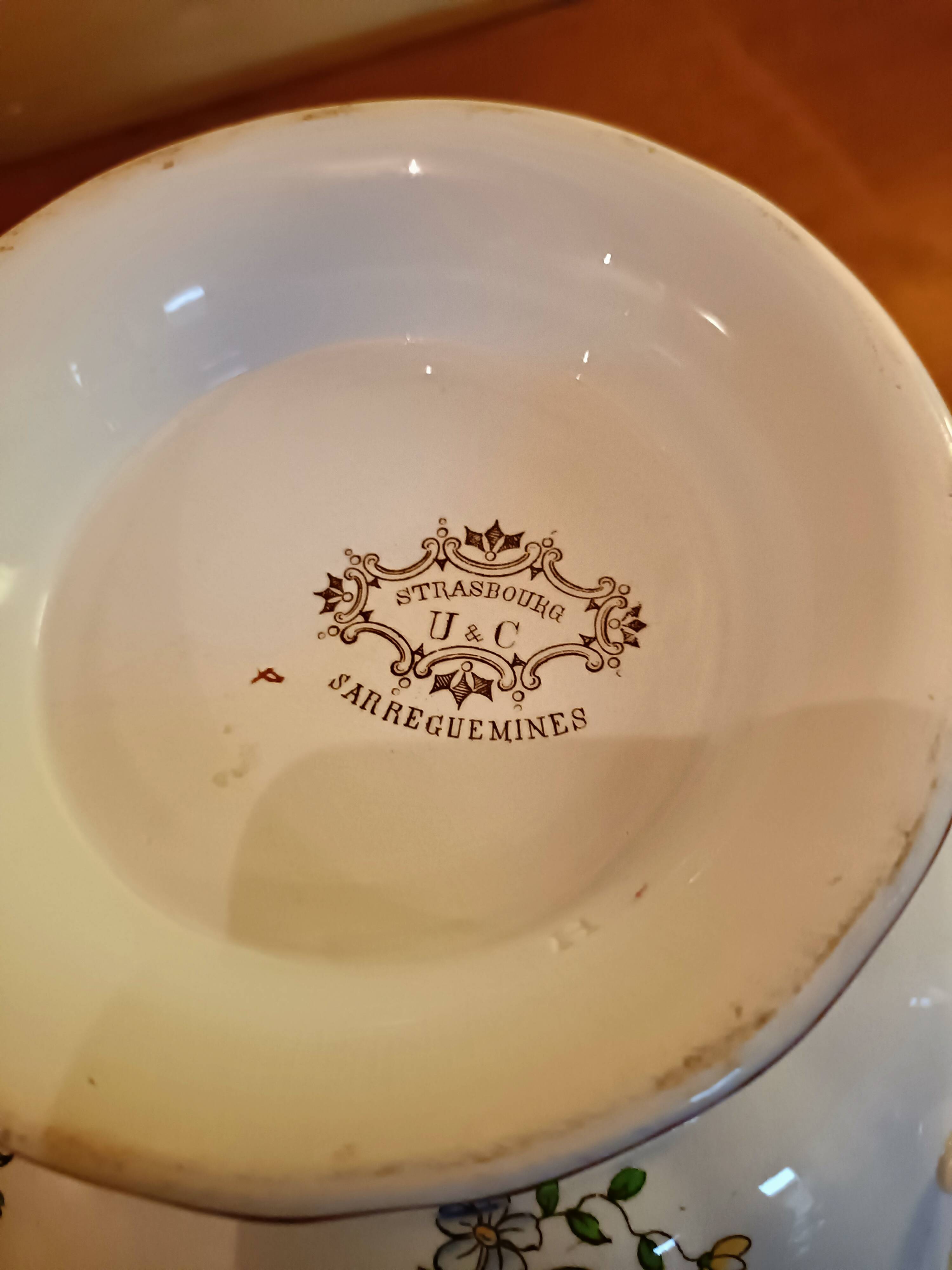 Large old Strasbourg salad bowl