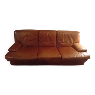 Canapé cuir 4 places Roche Bobois années 70 tbe