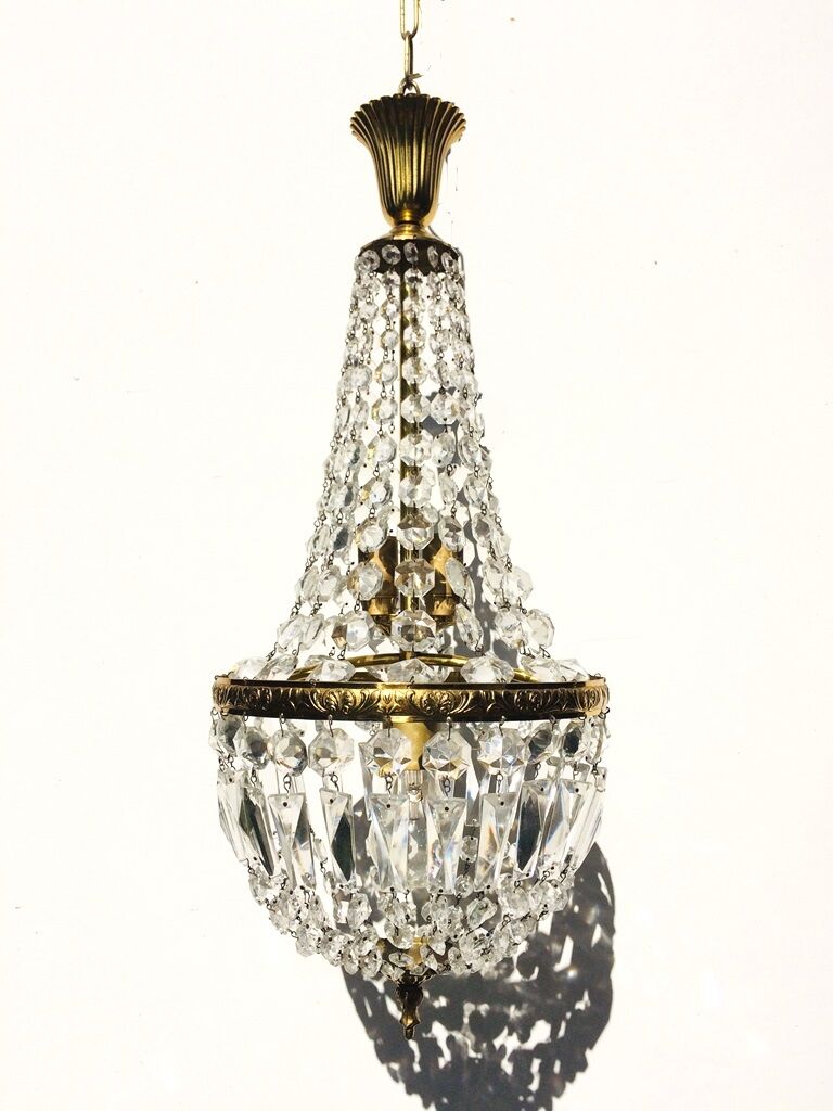 Grapevine balloon chandelier " hollywood regency " 50