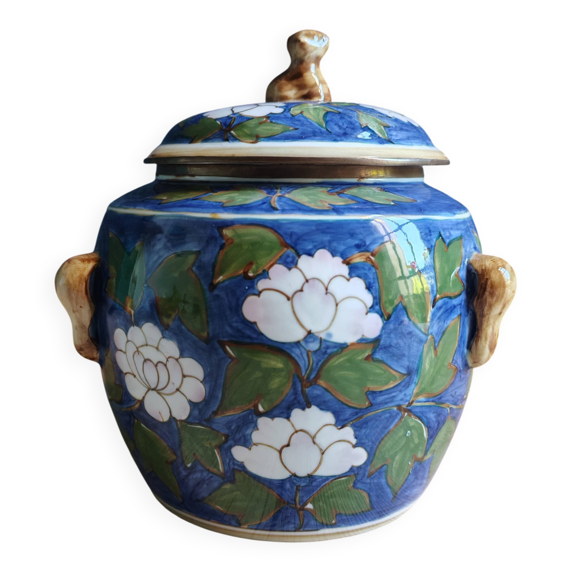 Mélarti Porcelain Vase with Lid - Hand-Painted Covered Pot