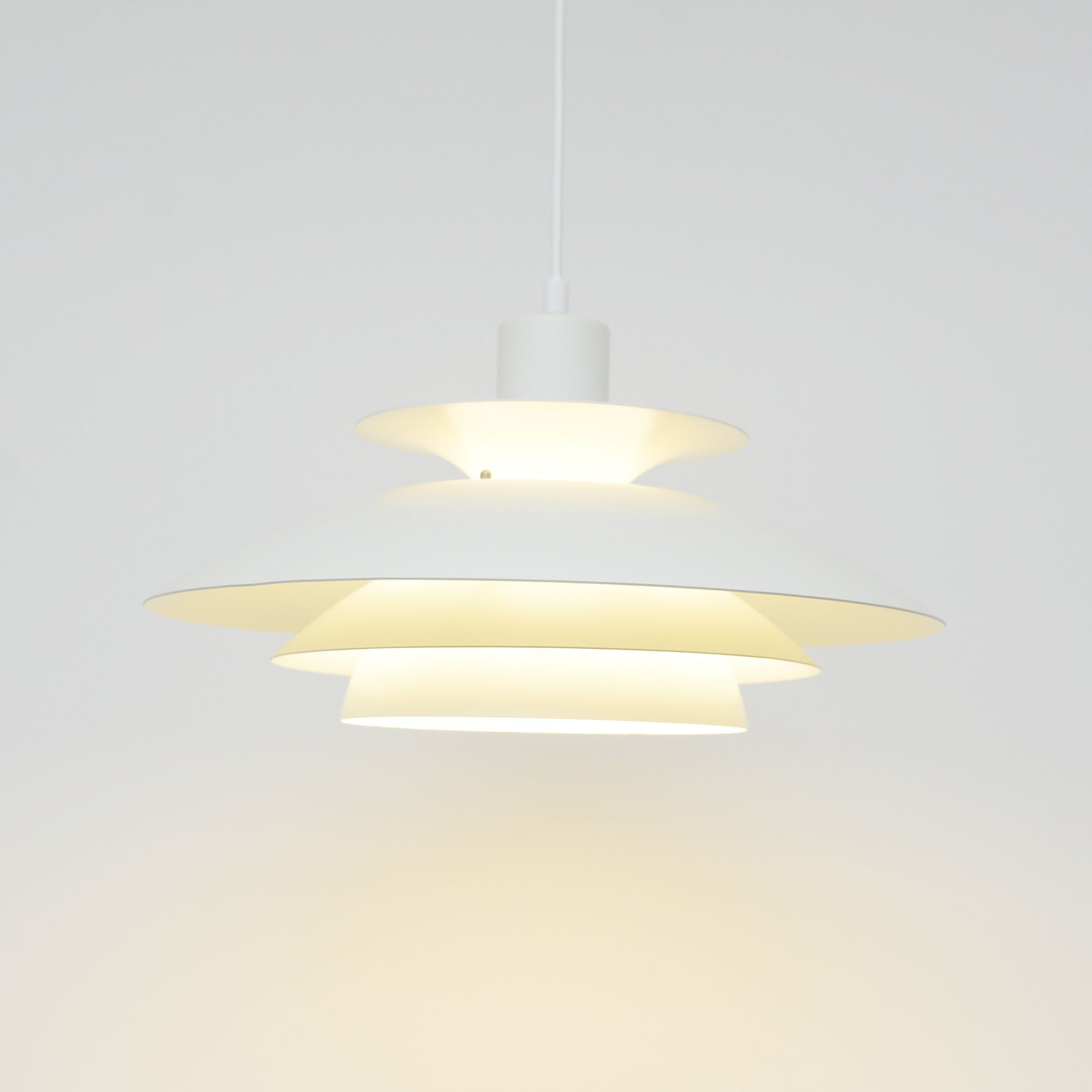 White Scandinavian lamp, 1970s