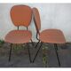Metal & skaï chairs 60s