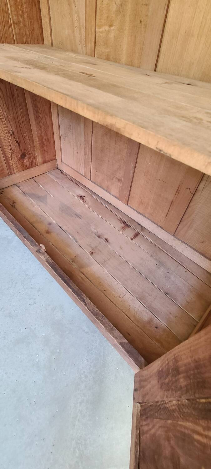 Old Parisian wooden linen wardrobe