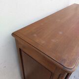 Louis XV style rustic buffet in solid walnut