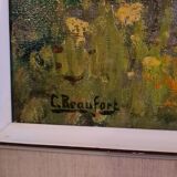 Vintage Mediterranean Painting signed C. Beaufort