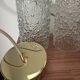 Lot de trois suspensions en verre bullé vintage