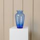 XL Murano Glass Vase in Blue, Italian Mid-Century Art Glass, 1970s